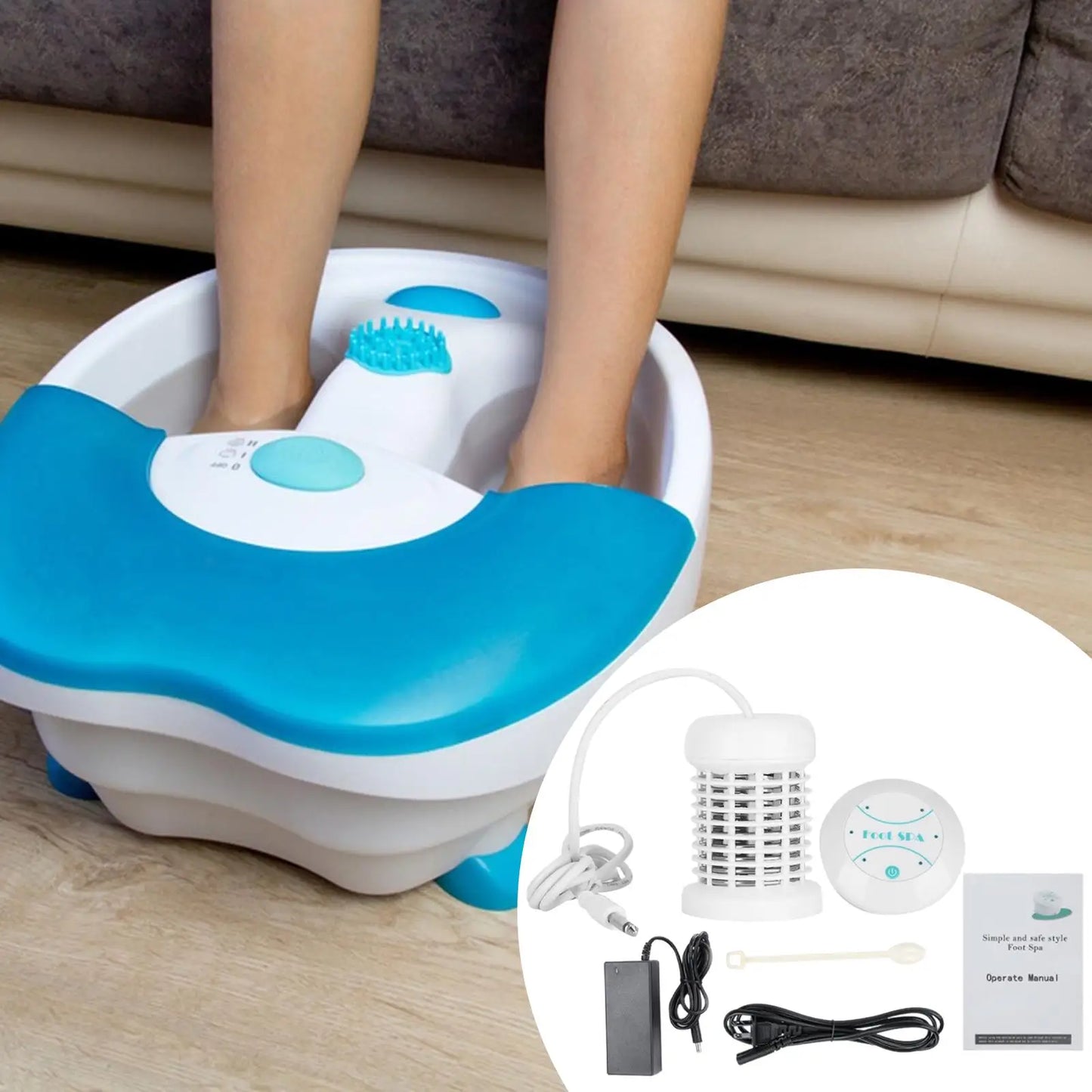 Foot Bath Machine,Lightweight,Easy to Use Sturdy Household Small Professional Foot SPA for Beauty Holiday Slaon Home Gift