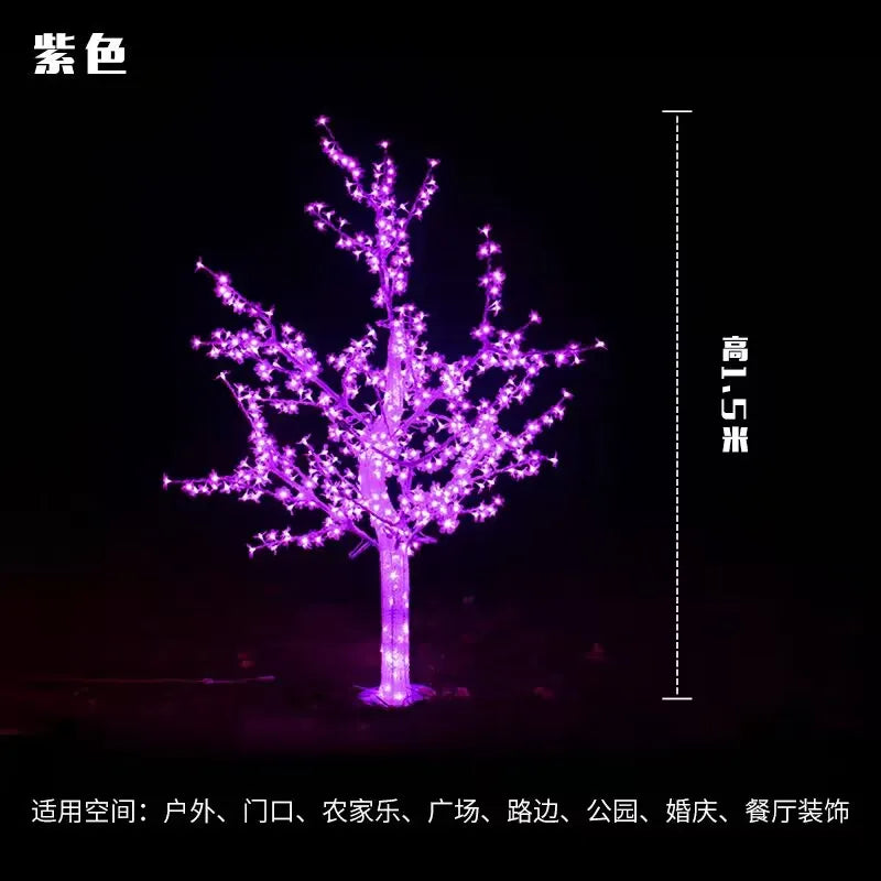 Cherry Blossom LED Christmas Tree Lights 480/576pcs Set 1.5m/5ft Height Indoor And Outdoor Decorative Lighting