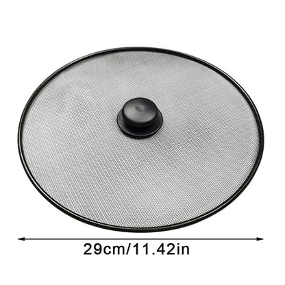 Anti Splash Cover Kitchen Tool Black Splash Screen Anti Oil Pan Oil Splash Cover Fine Hole Button Handle Explosion-proof Cover