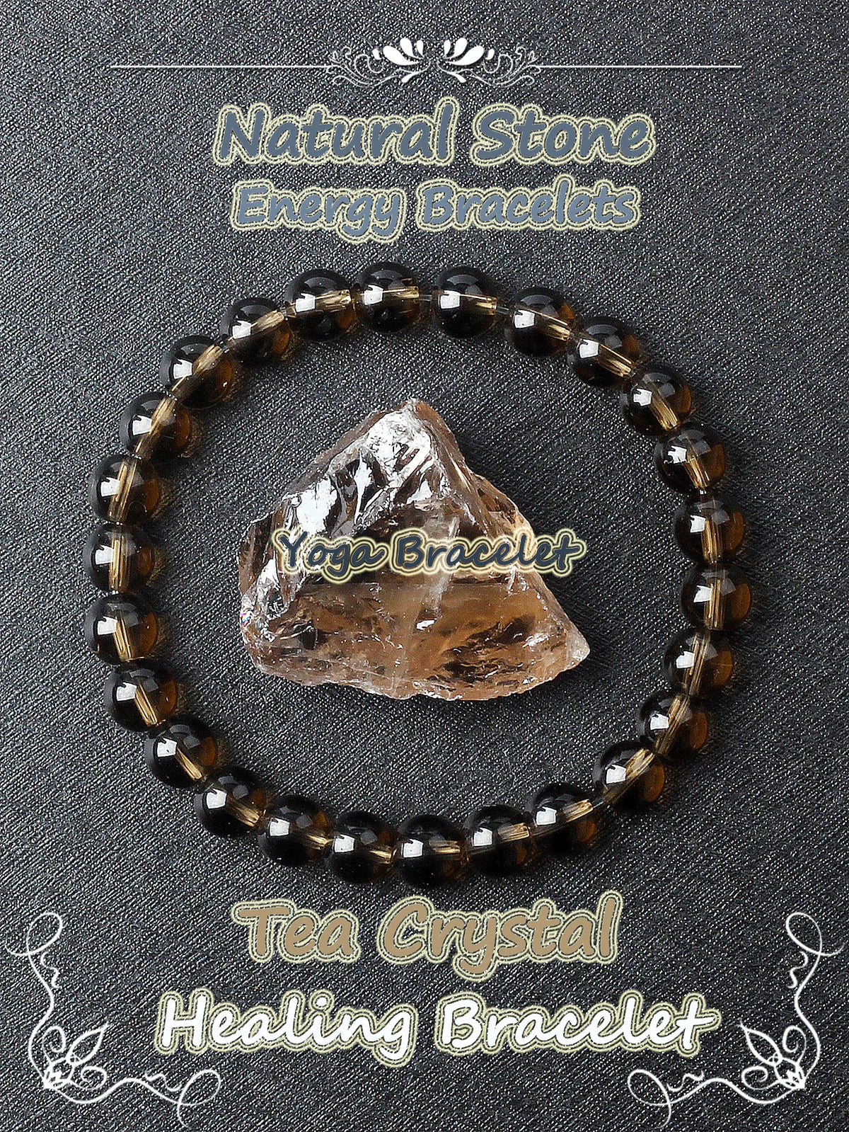 Original Natural Stone Beads Bracelet Men Women Reiki Blue Apatite Lapis Lazuli Amethyst Yellow Tiger Eye Beads Bracelet Jewelry