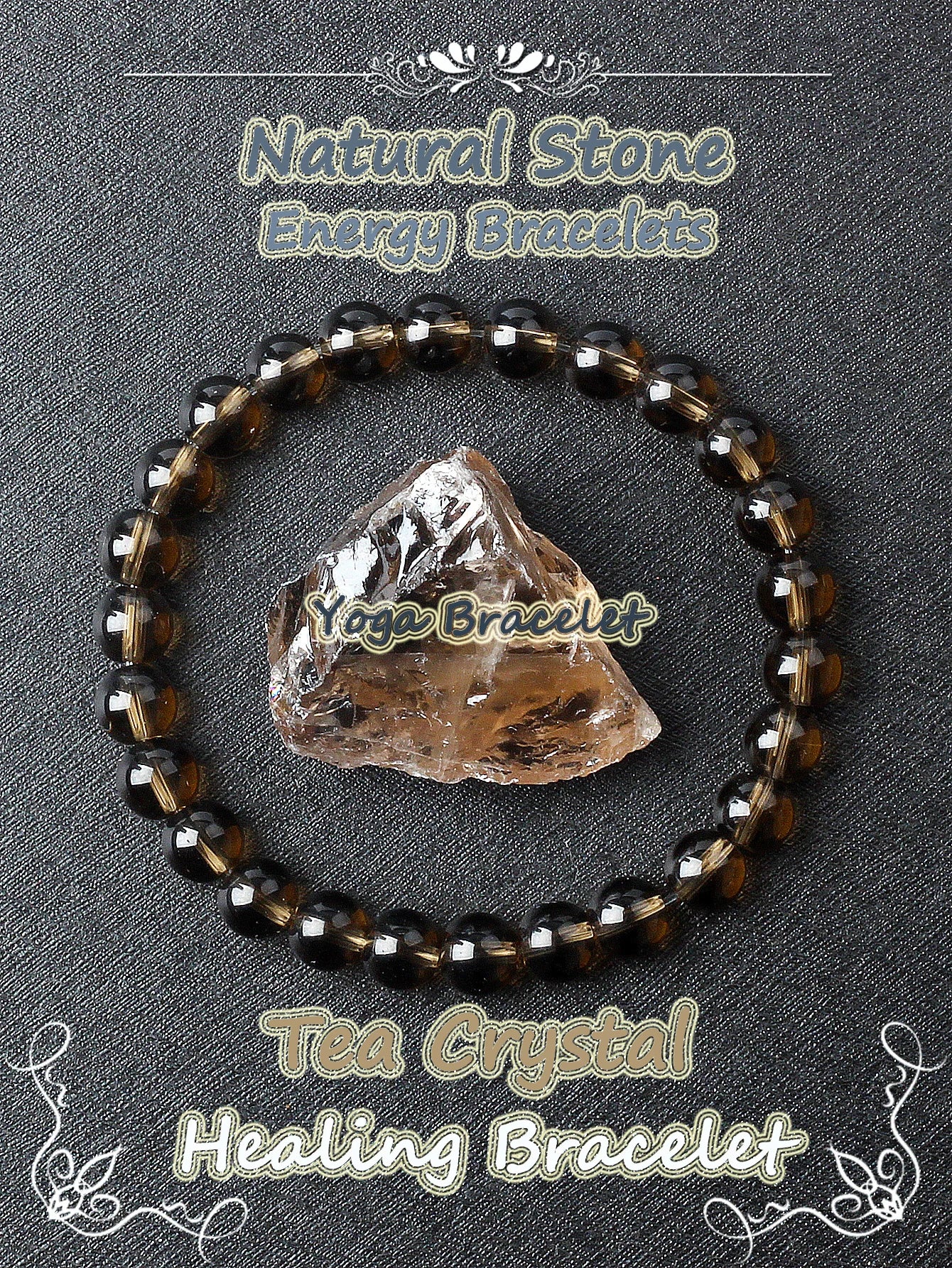 Original Natural Stone Beads Bracelet Men Women Reiki Blue Apatite Lapis Lazuli Amethyst Yellow Tiger Eye Beads Bracelet Jewelry