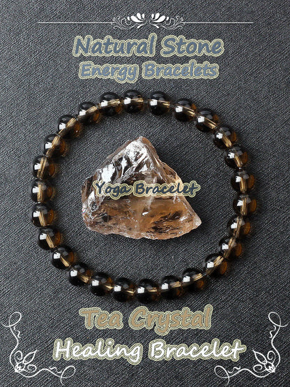 Original Natural Stone Beads Bracelet Men Women Reiki Blue Apatite Lapis Lazuli Amethyst Yellow Tiger Eye Beads Bracelet Jewelry