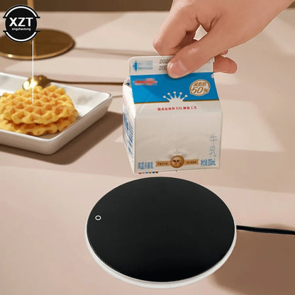 Mini Portable USB Cup Warmer Coffee Mug Heating Coaster Smart Thermostatic Hot Plate Milk Tea Water Heating Pad Heater