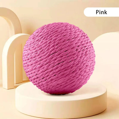Interactive Sisal Cat Scratching Ball Toy For Kitten Teeth Cleaning Anti Bite 10CM Super Big Cat Ball Sounding Toy Pet Supplies