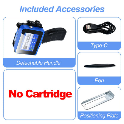 Mini Detachable Handheld Inkjet Printer 12.7MM Portable Compact Printing Device for On-the-Go Label Printing Needs