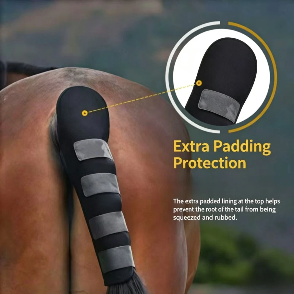 Horse Tail Protector Wrap Adjustable Horse Tail Guard Anti‑Rubbing Equestrian Equipment for Horse Transportation Training