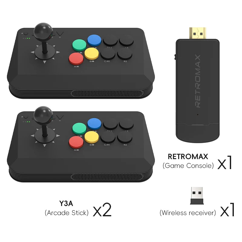 Wireless Y3A Max Arcade Stick Fight Joystick for PC TV Box Multi-System Universal Fighting Game Controller for M8 Retro Games