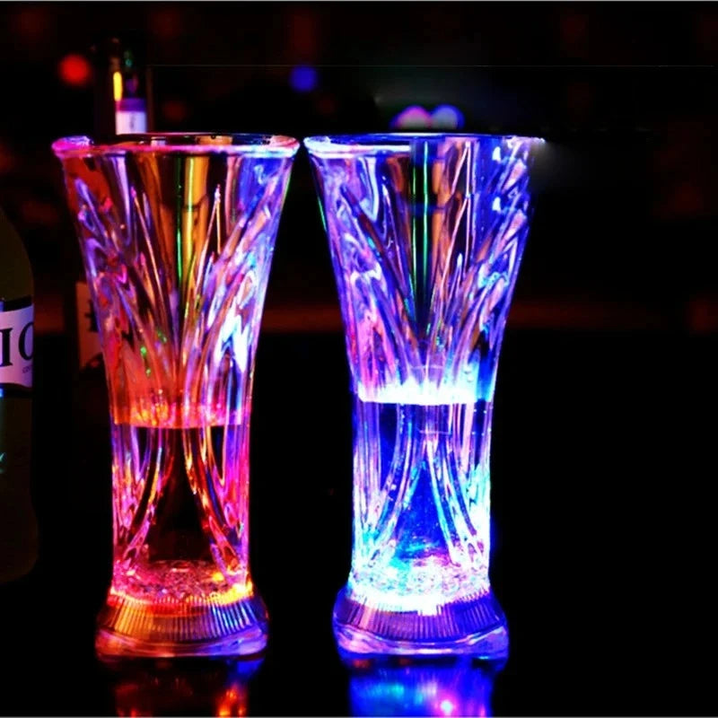 Flash Light Up Cups Sensor Shorts Glasses Fun Cup LED Drinking Blinking Barware for Bar Night Club Birthday Christmas Party