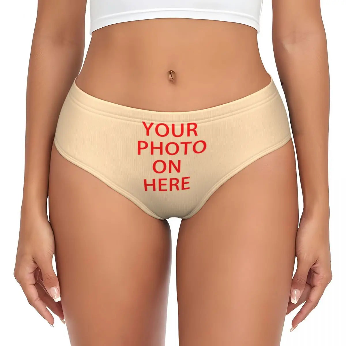 Custom DIY Logo Briefs Underwear Women's Stretch Comfortable Shorts Panties Customized Photo Print Brief Panties