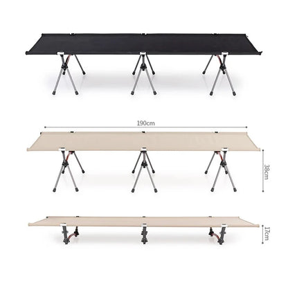 Folding Camping Cot, Adjustable Height, Lightweight Sleeping Bed, Tent Cot, with Storage Bag, Comfortable for Outdoor&Indoor