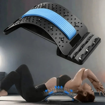 Portable Back Stretcher Back Massager Multi-Level Lumbar Support Spinal Muscle Pain Relief Tool