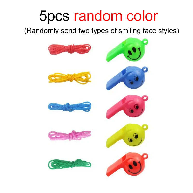 5/10pcs Mini Plastic Whistle Horn for Party Noise Producing Material Cheerleading Supplies Cheerleading Referee Whistles TMZ