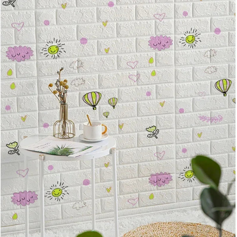 70cmx1/5/10m 3D Wallpaper Decoration Self-Adhesive Antique Foam Brick