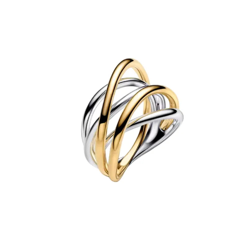 2026 Summer New 925 Silver Ocean Wave Ring Flower Love Women's Ring Fashion DIY Jewelry Gift