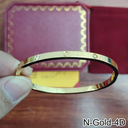 Rose Gold Silver Plated Diamond Studded Bangle Bracelet for Women 16 17 18 19 Size Fashion Jewelry Bracelets
