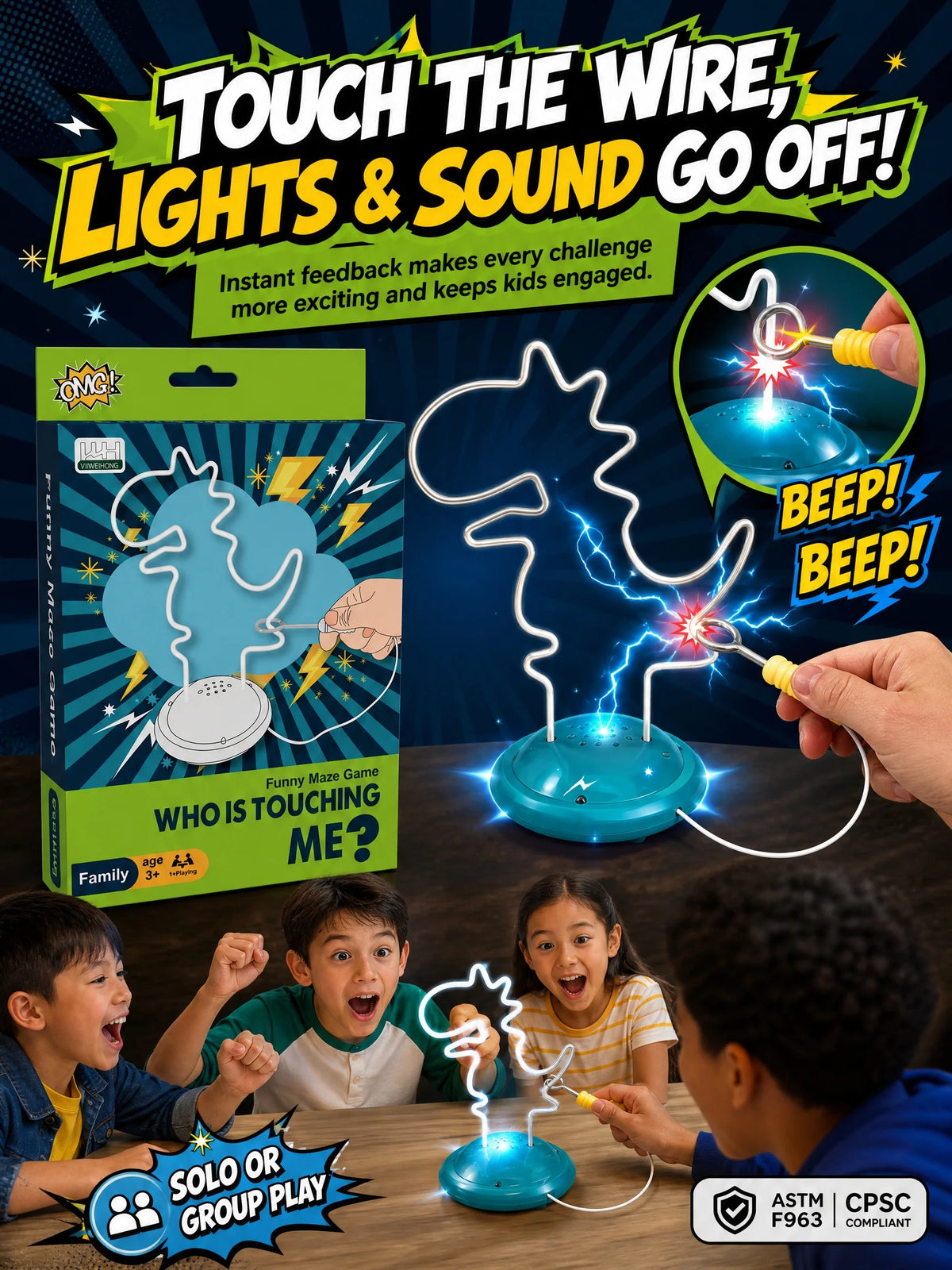Fire Line Impact Electric Touch Maze CHILDREN'S Puzzle Interactive CHILDREN'S Creative Gift Focus Artifact Focus Training Game