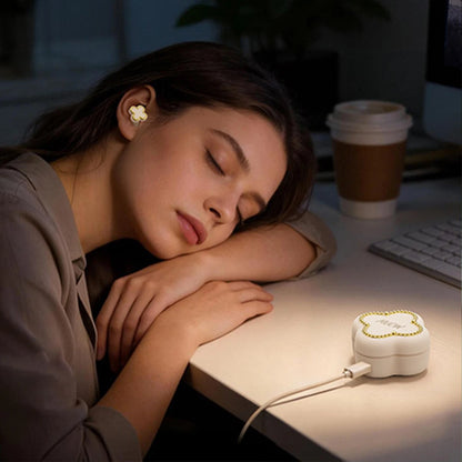 Luxury Four‑Leaf Clover TWS Earbuds MUCW CO06 Bluetooth 6.0 ENC Noise Cancelling Headset Light Weight Fashion Jewelry Earphone Gift for Ladies Daily Wear