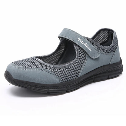Women's Breathable Walking Shoes Ladies Fashion Mary Jane Sneakers Adjustable Working Nurse Shoes Lightweight Flats Roll