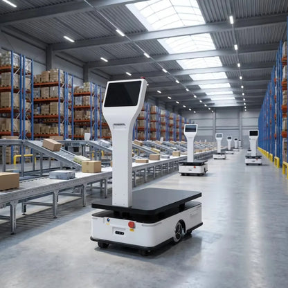 80KG AGV Warehouse Transport Robot 10 Inch Large Interactive Screen Autonomous Smart Mobile Robot
