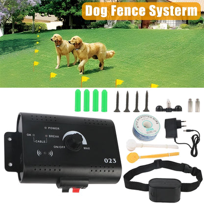 Electronic Pet Fence System Containment Dog Training Collar Pet Accessories Sound Shocked Collar Waterproof Electric Dog Fence