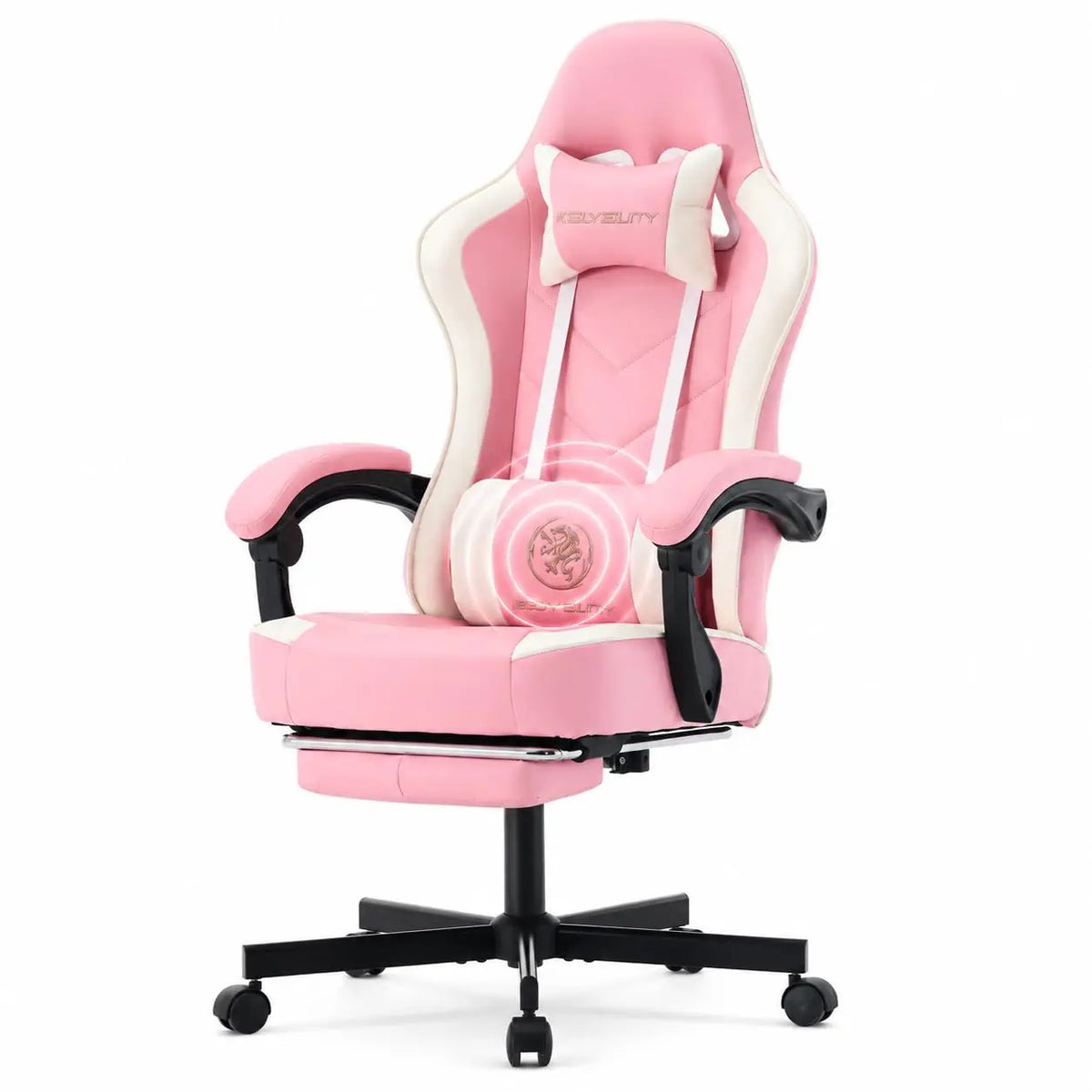 （Local US Inventory）Ergonomic Gaming Chair for Adults High Back Office Desk Chair with Massage ket Spring Cushion Footrest Lumba
