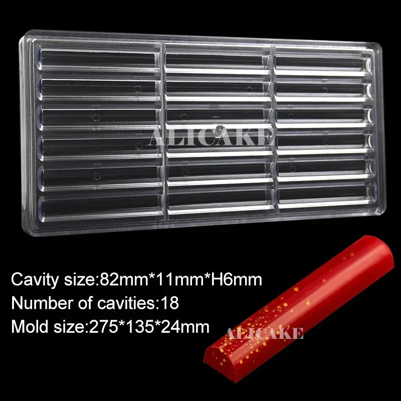 1Pcs Chocolate Molds Polycarbonate Candy Flowers Cube Oval Shape Confectionery Pans Trays Acrylic Baking Utensils Pastry Mould