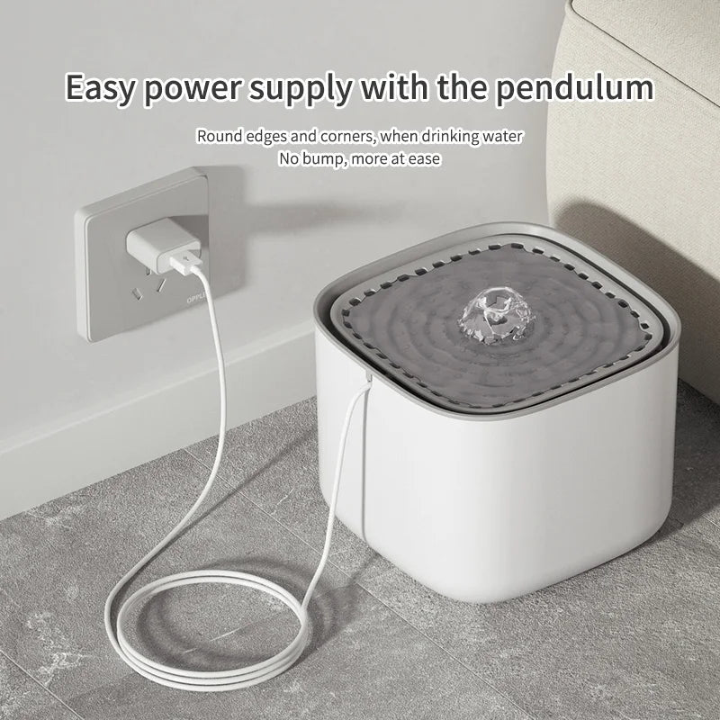 Cat Water Fountain 3L Large Capacity for Pet Water Drinking Bowls Dispenser USB Electric Auto Recirculate Ultra Quiet