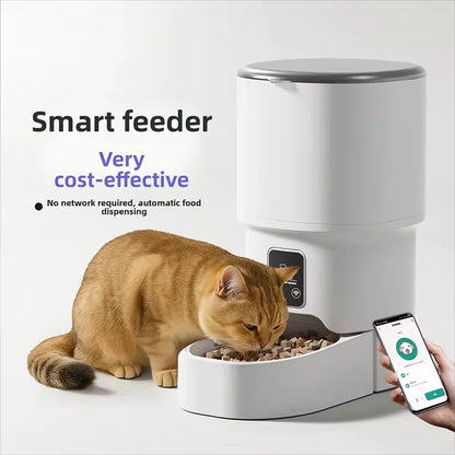 Automatic Dog Cat Feeder Smart Timer Quantitative App Remote Control Visible Food Dispenser For Puppy Kitten Pet Supplies