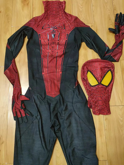 New Style Amazing Cosplay TASM1 Costume Superhero Spandex Zentai Bodysuit Outfits Man Halloween Costume