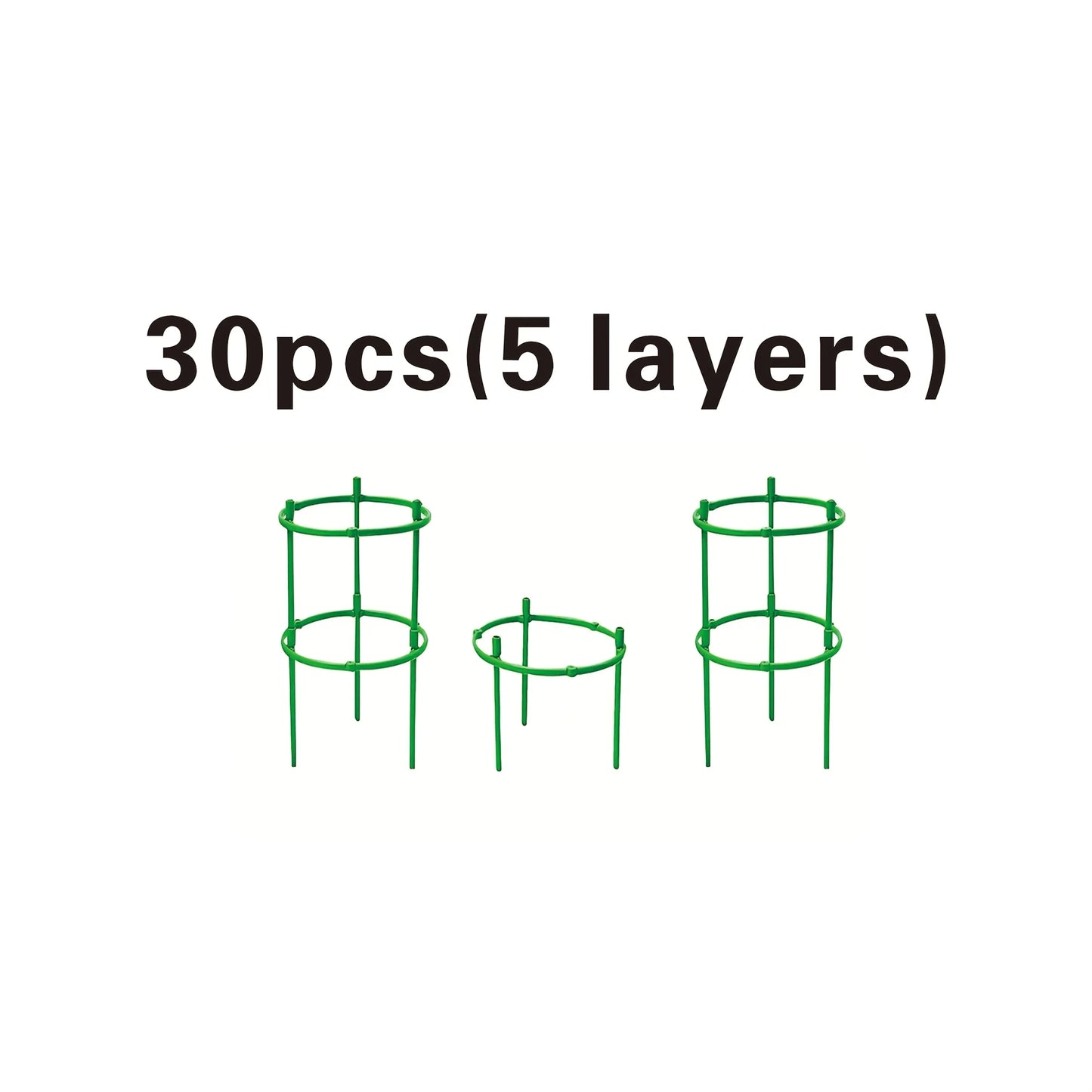 Adjustable Plant Climbing Frame Green Grid 5-15 Layer 30-90cm Lightweight Durable Gardening Stand for Home Garden