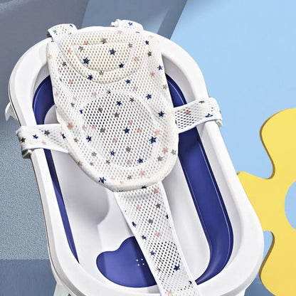 Cross-shaped Anti-slip Baby Bath Net Mat Newborn Adjustable Baby Bath Cushion Children Bathtub Shower Cradle Bed Seat Baby Bath
