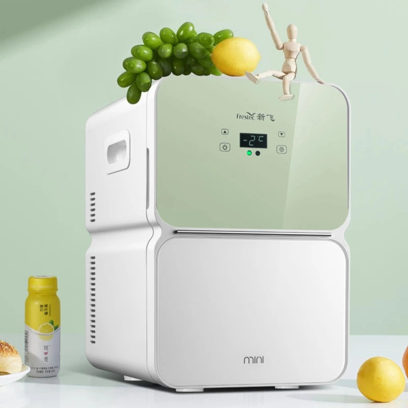 22L Mini Car Home Refrigerator - Semiconductor Cooling for Cosmetics Breast Milk Storage Quiet Operation