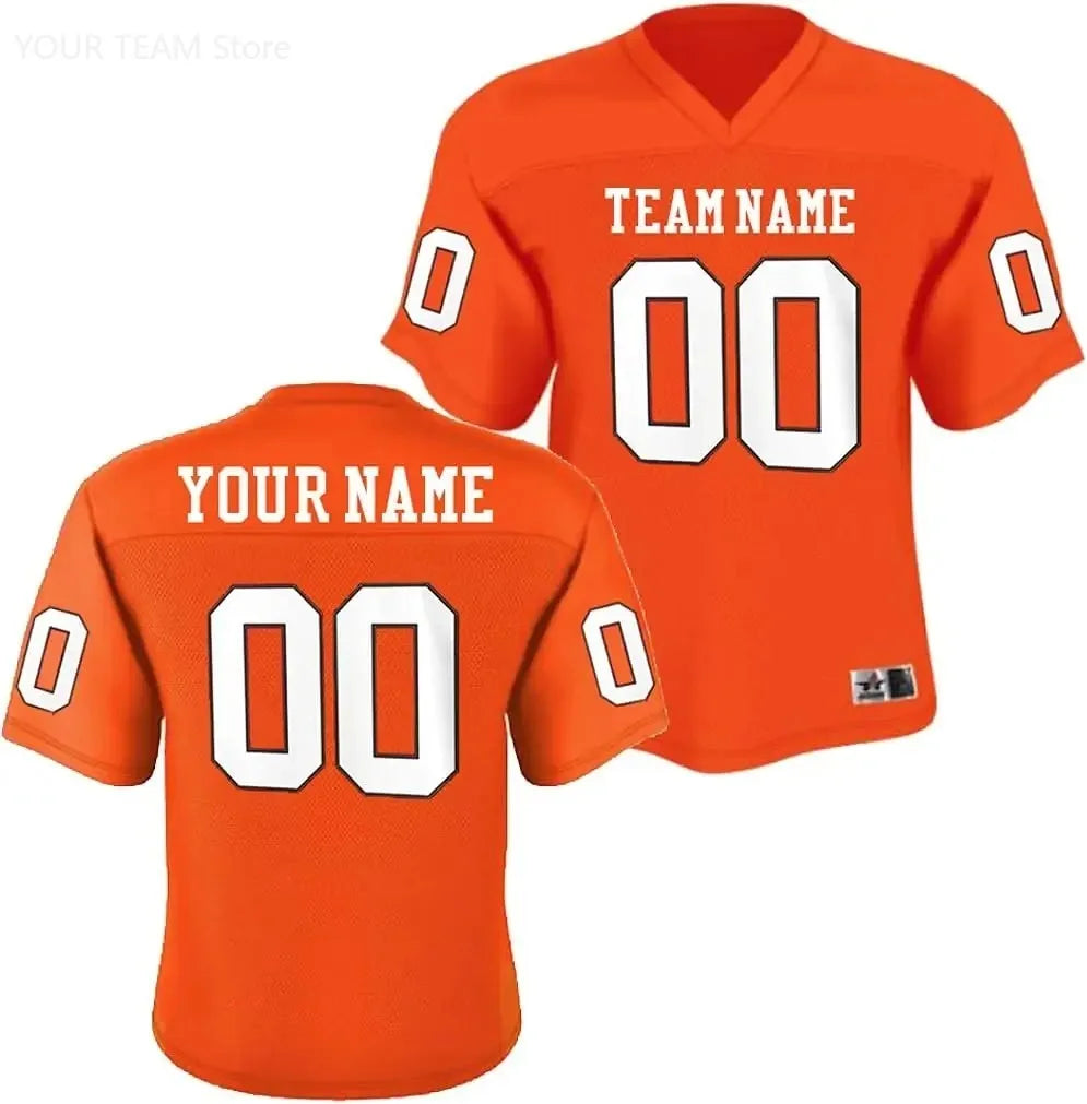 Custom American Football Jersey Green Large V-Neck Unisex Adult Sports Jersey Personalized Team Uniform - Breathable Polyester