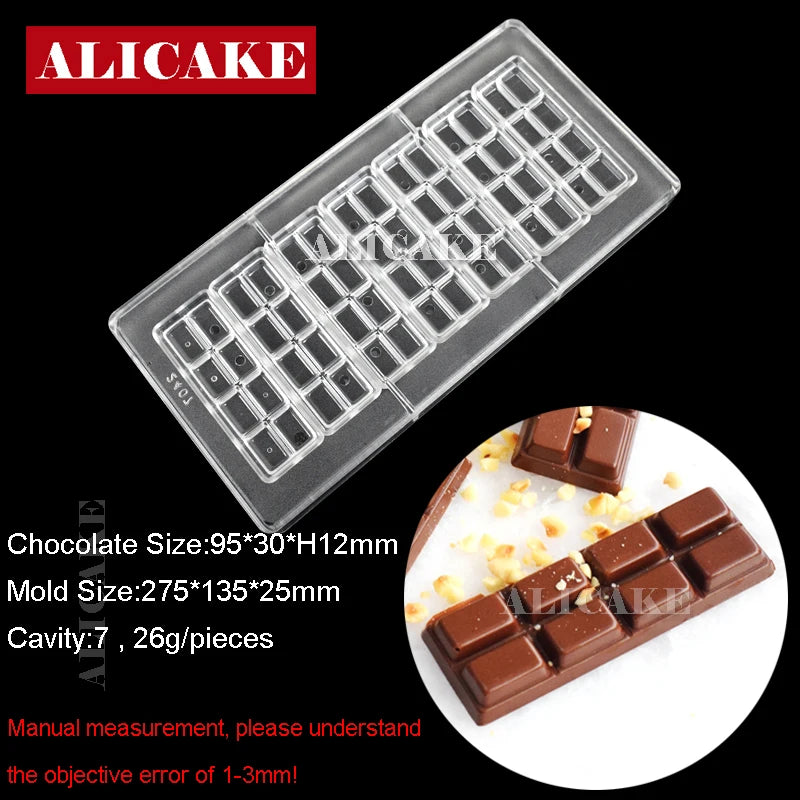 Polycarbonate Chocolate Mould Professional Molds for Candy Bonbons Bar Acrylic Mold Confectionery Baking Pastry Bakery Utensils