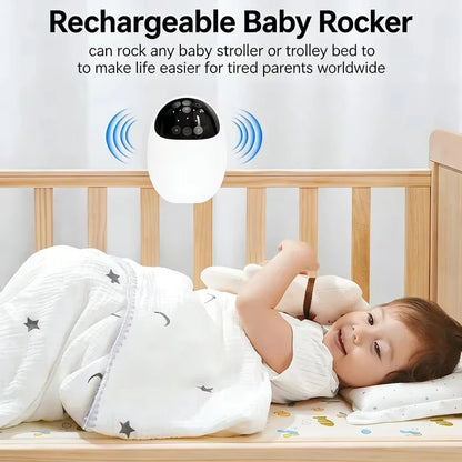 Portable Baby Stroller Rocker Baby Sleep Soothing Device Wireless Bluetooth Sleep Aid Vibrating With Soothing Music White Noise