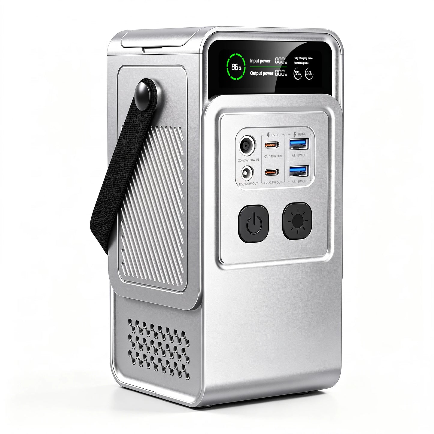 CTOLITY 200W Portable Power Station 192Wh Power Generator LED Light Emergency Solar Power Bank for Outdoor Camping Travel
