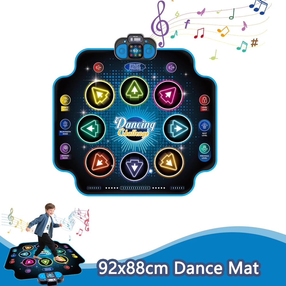 92x88cm Electronic Dance Mat Multi-Function Dancing Blanket with 2 Modes&9 Levels Kids Floor Music Blanket Educational Toy Gifts