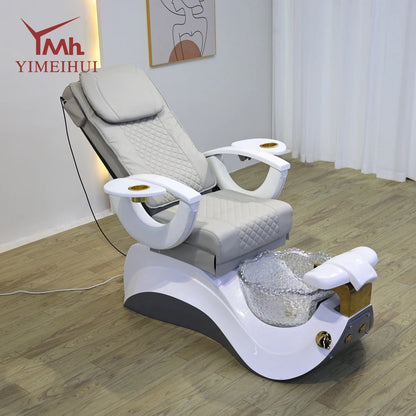 Nail Salon White Massage Pedicure Spa Chair Pipeless Luxury Pedicure foot bath chairs