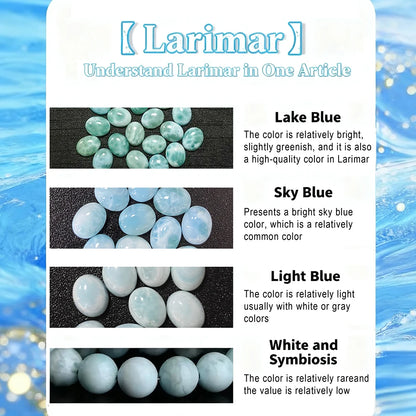 Vintage 925 Silver Ring Natural Larimar Stone Round Flower Shape Sky Blue Sea Water Ring Fine Jewelry Party Gifts For Women Men