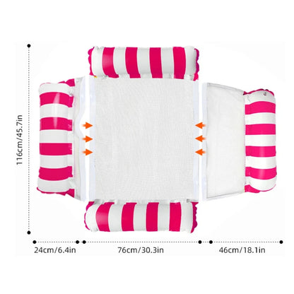 Inflatable Foldable Floating Row Swimming Pool Party Water Hammock Air Mattresses Pvc Stripe Water Floating Inflatable Mat