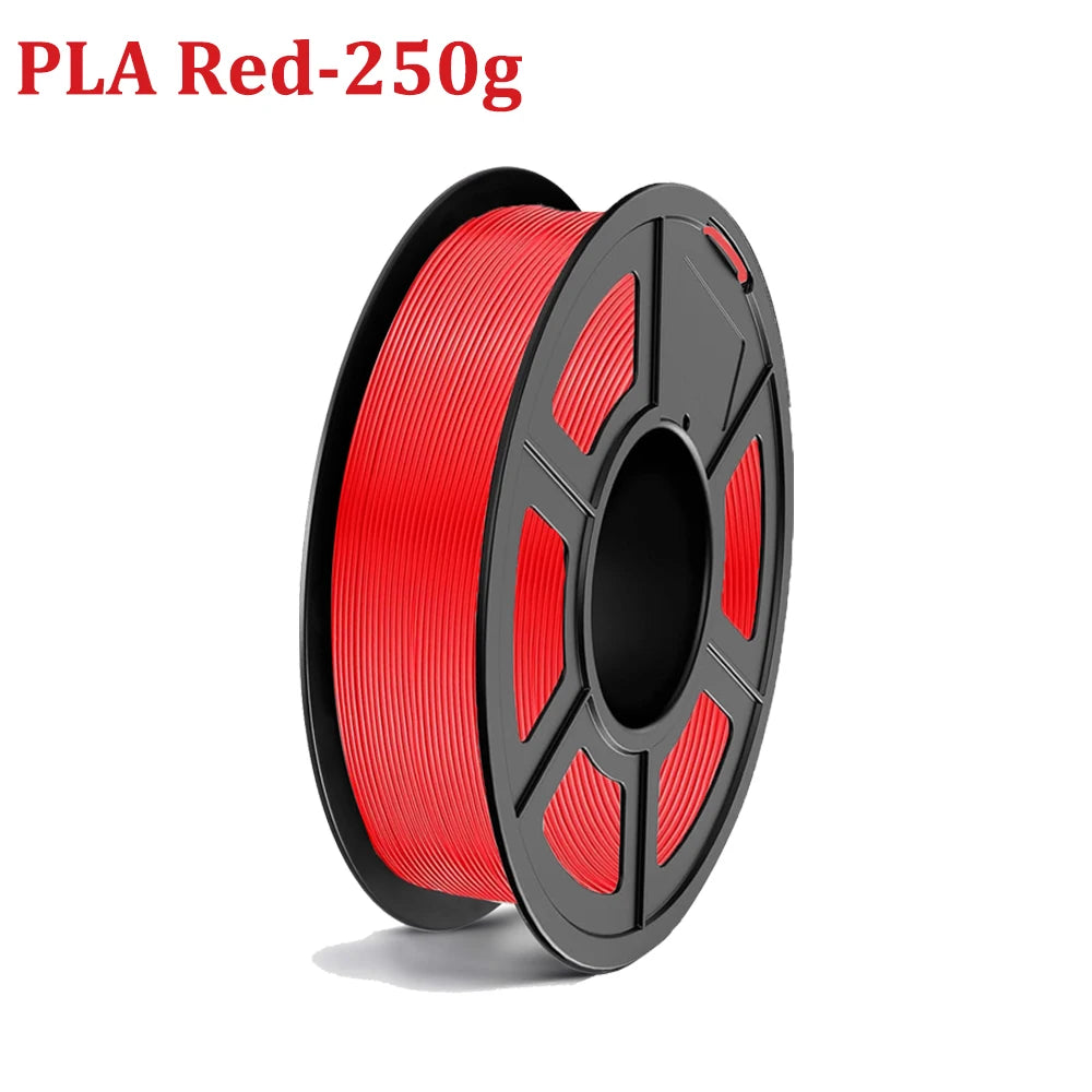 PLA 3D Printer Filament, 1.75mm, Dimensional Accuracy +/- 0.02 mm,250g/500g Per Spool, Black/White/Blue/Red