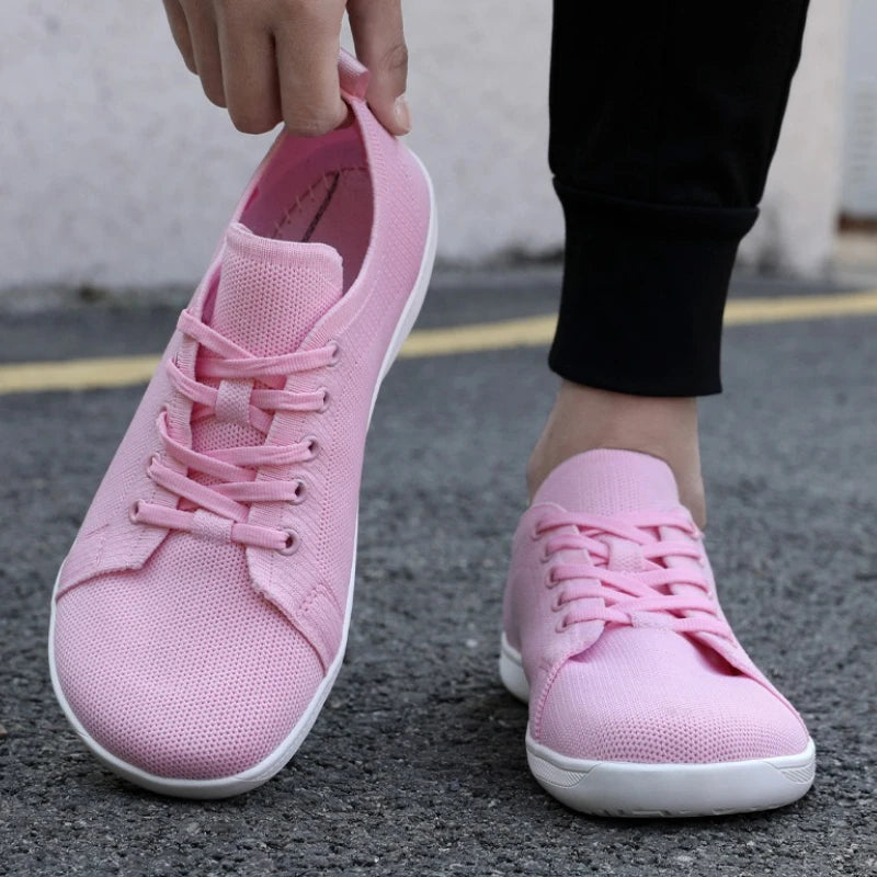 Unisex Wide Barefoot Shoes Wide Toe Cross Trainer Slip on Running Shoes Breathable Mesh Casual Sneakers for Outdoor Sports