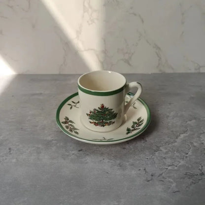 Holiday-themed Christmas Ceramic Plates Cutlery Sets Dinner Plates Bowls Soup Plates Mugs Coffee Cups Saucers Sets