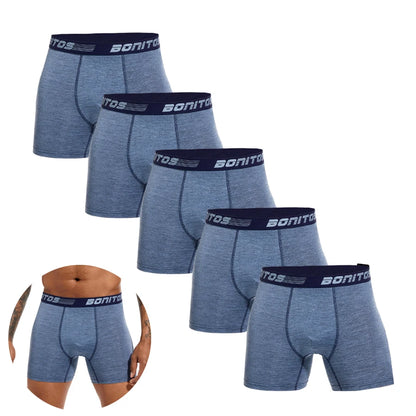 5pcs Pack 2025 Men Panties Polyester Underwear Male Brand Boxer And Underpants For Homme Lot Luxury Set Sexy Shorts Gift Slip