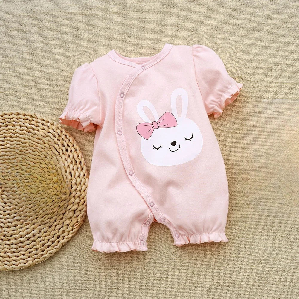 3-18 Month baby Summer clothes rompers girls overalls short Sleeve bodysuit cotton baby clothing jumpsuit newborn Girl onesies