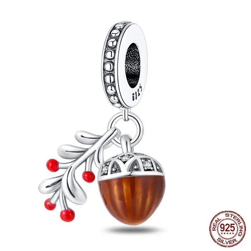 925 Sterling Silver Fashion Bee Honey Jar Sunflower Autumn Series