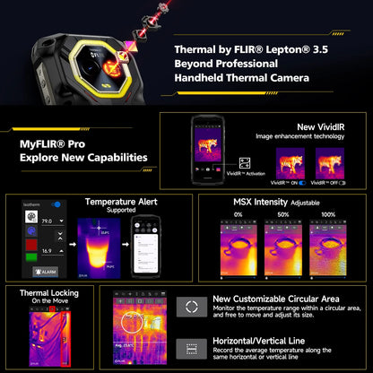 Ulefone Armor Mini 20T Pro 5G 4.7' Display Rugged Phone Android 14 LED Light 6200mAh 16GB+256GB Thermal Imaging 33W Smartphone