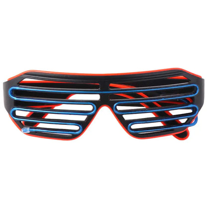 Fashion Wireless LED Glowing Glasses Cool Colorful Neon Glasses Glow-in-the-dark Double Colors Luminous Glasses Wedding Party
