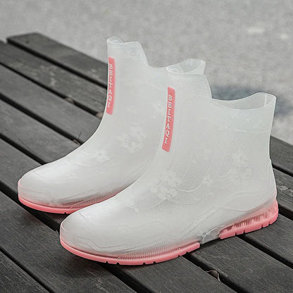 Fashion Outdoor Rain Boots Unisex Slip On Waterproof Rain Shoes New Working Shoes Fishing Boots Women Rain Boots Rubber Shoes