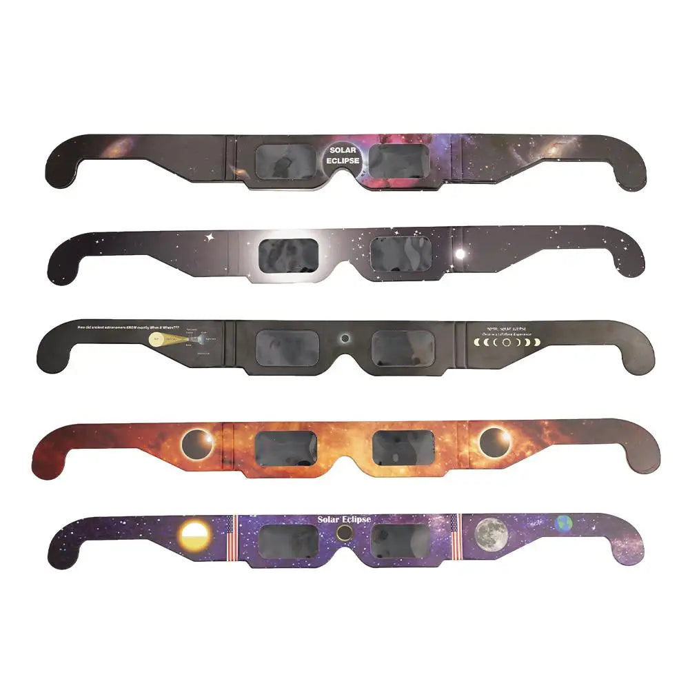 1-100pcs Paper Solar Eclipse Glasses Anti-uv Viewing Glasses Safe Shades Observation Solar Glasses Protect Eyes Random Color